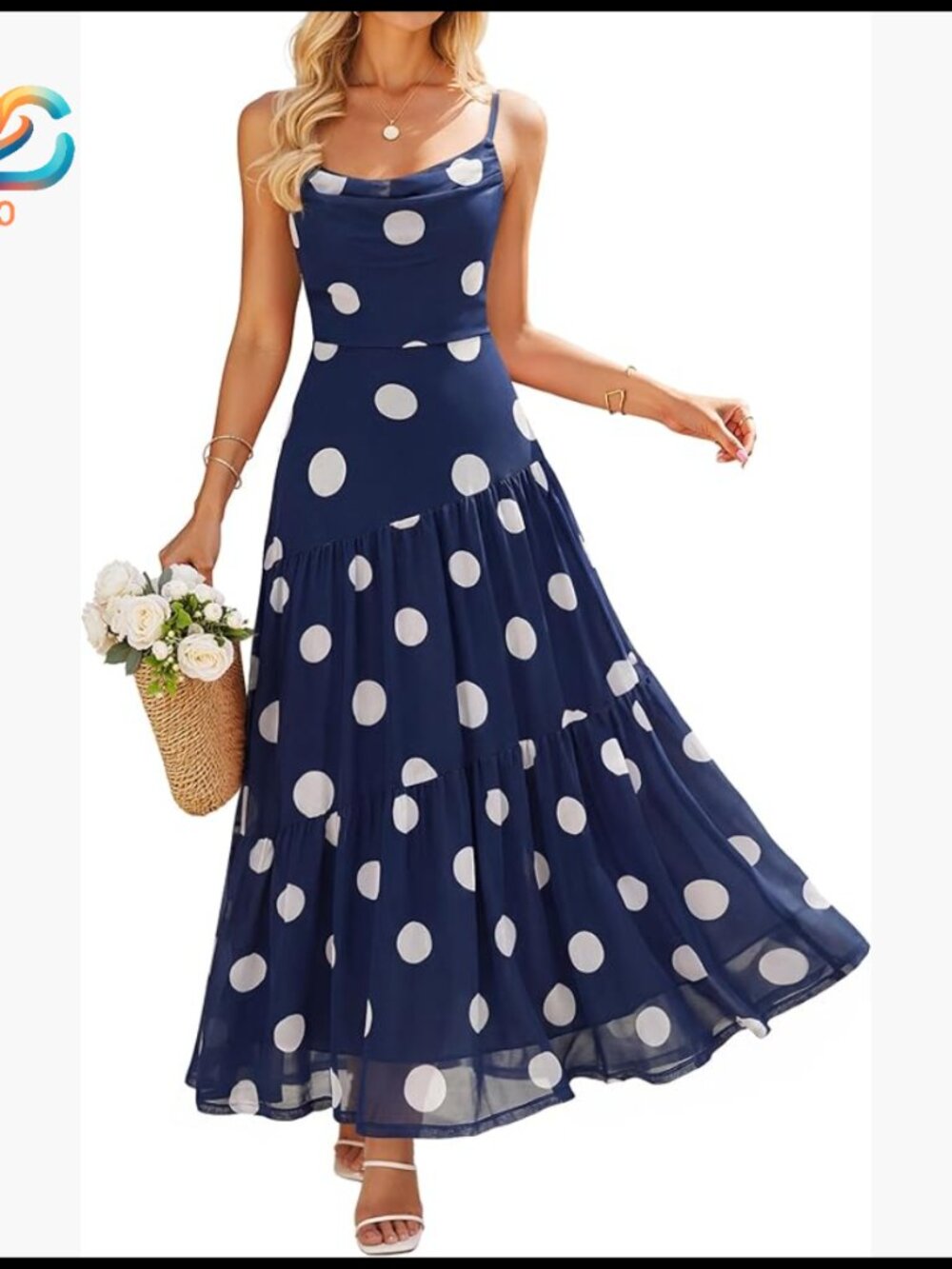 Floral Maxi Dress Sleeveless Mesh Spaghetti Strap Boho Beach Wedding Guest